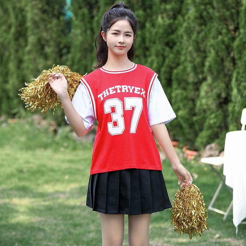 Red shirt 37 plus black dress